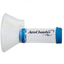 AeroChamber Plus Adult Spacer Device with Mask for Blue and Brown Inhalers